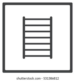 Heated towel rail icon vector