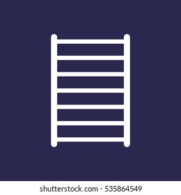 Heated towel rail icon vector