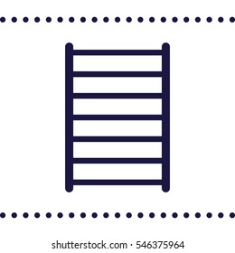 Heated towel rail icon vector