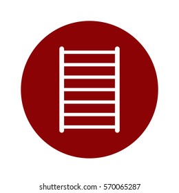 Heated towel rail icon vector