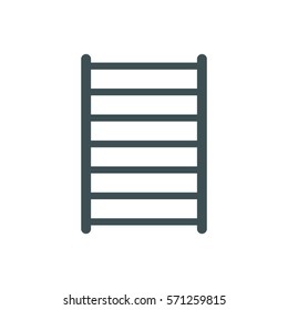 Heated towel rail icon vector