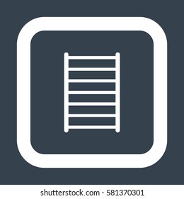 Heated towel rail icon vector