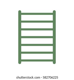 Heated towel rail icon vector