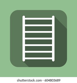 Heated towel rail icon vector