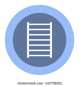 Heated towel rail icon vector