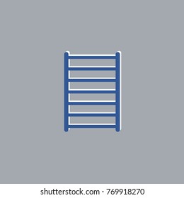 Heated towel rail icon vector
