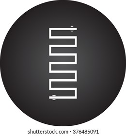 Heated towel rail simple icon on colorful round background