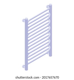 Heated towel rail system icon. Isometric of heated towel rail system vector icon for web design isolated on white background