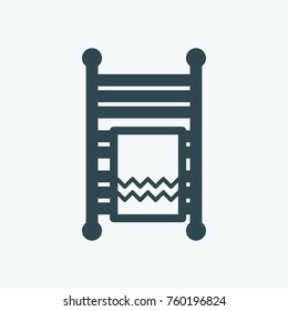 Heated towel rail vector icon
