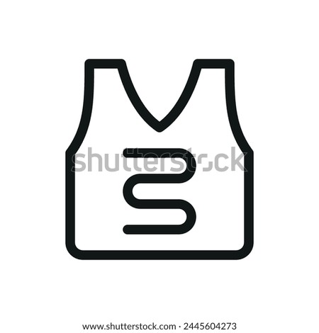 Heated vest isolated icon with editable stroke