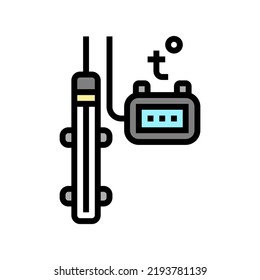 heater aquarium fish color icon vector. heater aquarium fish sign. isolated symbol illustration