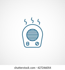 Heater Blue Icon On White Background