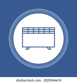 Heater color line icon. Electic equipment. Device for warming the air. Sign for web page, mobile app, banner. 