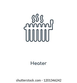 Heater concept line icon. Linear Heater concept outline symbol design. This simple element illustration can be used for web and mobile UI/UX.