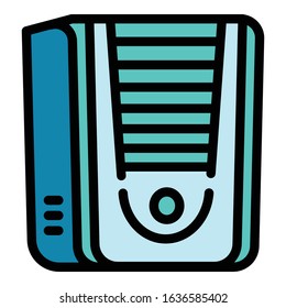 Heater conditioner icon. Outline heater conditioner vector icon for web design isolated on white background