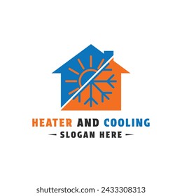 heater and cooling logo design creative idea