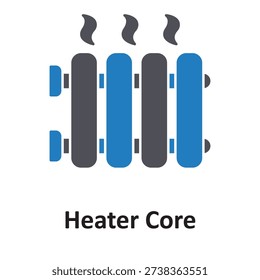 Heater core Vector icon which can easily modify or edit

