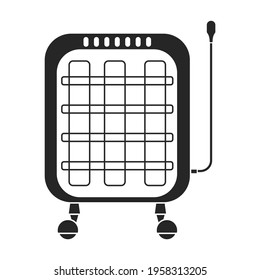 Heater electric vector black icon. Vector illustration heater electric on white background. Isolated black illustration icon of home boiler.