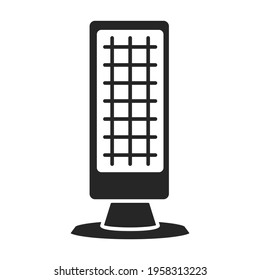 Heater electric vector black icon. Vector illustration heater electric on white background. Isolated black illustration icon of home boiler.