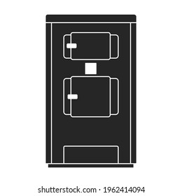 Heater electric vector black icon. Vector illustration heater electric on white background. Isolated black illustration icon of home boiler.