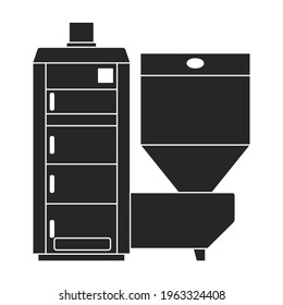 Heater electric vector black icon. Vector illustration heater electric on white background. Isolated black illustration icon of home boiler.