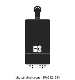 Heater electric vector black icon. Vector illustration heater electric on white background. Isolated black illustration icon of home boiler.