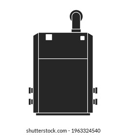 Heater electric vector black icon. Vector illustration heater electric on white background. Isolated black illustration icon of home boiler.