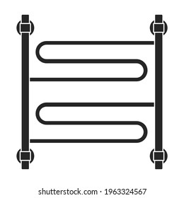 Heater electric vector black icon. Vector illustration heater electric on white background. Isolated black illustration icon of home boiler.