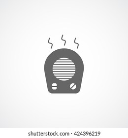 Heater Flat Icon On White Background