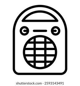 Heater Glyph Icon Design For Personal nad Commercial Use