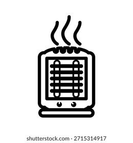 Icono de calentador, Vector de línea