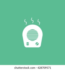 Heater Icon On Green Background