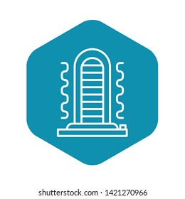 Heater icon. Outline heater vector icon for web design isolated on white background