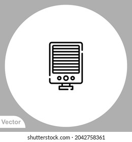 Heater icon sign vector,Symbol, logo illustration for web and mobile