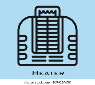 Heater icon vector