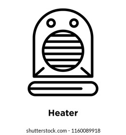 Heater icon vector isolated on white background, Heater transparent sign , line and outline elements in linear style