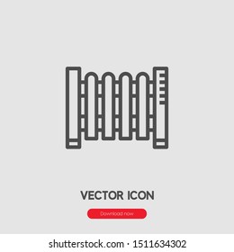 heater icon vector. Linear style sign for mobile concept and web design. heater symbol illustration. Pixel vector graphics - Vector.