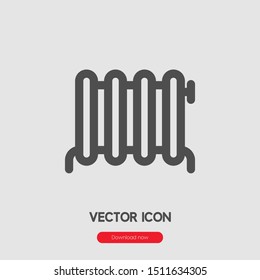heater icon vector. Linear style sign for mobile concept and web design. heater symbol illustration. Pixel vector graphics - Vector.