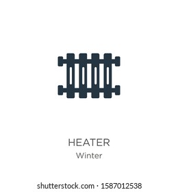 Heater icon vector. Trendy flat heater icon from winter collection isolated on white background. Vector illustration can be used for web and mobile graphic design, logo, eps10