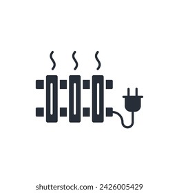 heater icon. vector.Editable stroke.linear style sign for use web design,logo.Symbol illustration.
