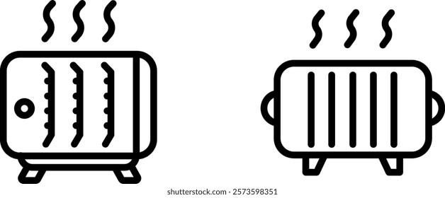 "Heater Icon - Visual Representation of a Heating Device for Comfort or Utility"