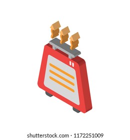 Heater isometric left top view 3D icon