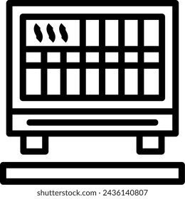Heater Line Icon Vector Design