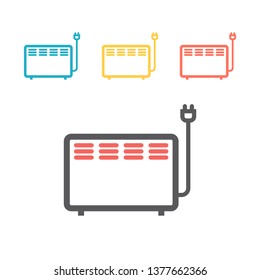 Heater. Line icon. Vector signs for web graphics.