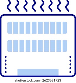 Heater Line vector Icon Design