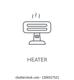 Heater linear icon. Heater concept stroke symbol design. Thin graphic elements vector illustration, outline pattern on a white background, eps 10.