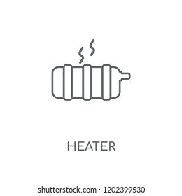 Heater linear icon. Heater concept stroke symbol design. Thin graphic elements vector illustration, outline pattern on a white background, eps 10.