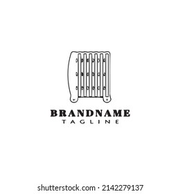 plantilla de diseño del logotipo del calefactor ilustración vectorial aislada negra moderna