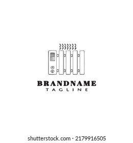heater logo design template black modern isolated vector illustration