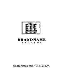 plantilla de diseño del logotipo del calefactor ilustración vectorial aislada negra moderna